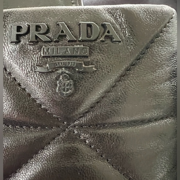 Prada Black Quilted Leather Slides - Picture 2 of 5